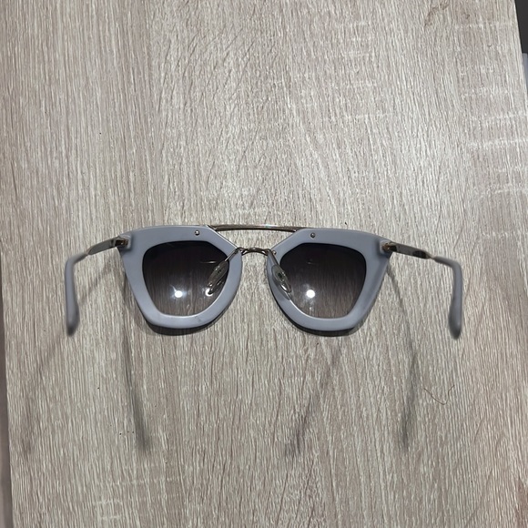 Prada Classic Pilot Cinema Gold Frame Wire - GRAY - Picture 2 of 8